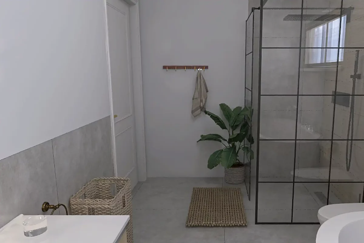 Rendering 3d Badezimmer Referenz