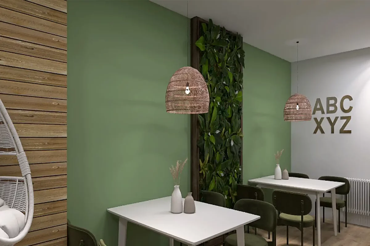 Rendering Aufenthaltsraum Büro