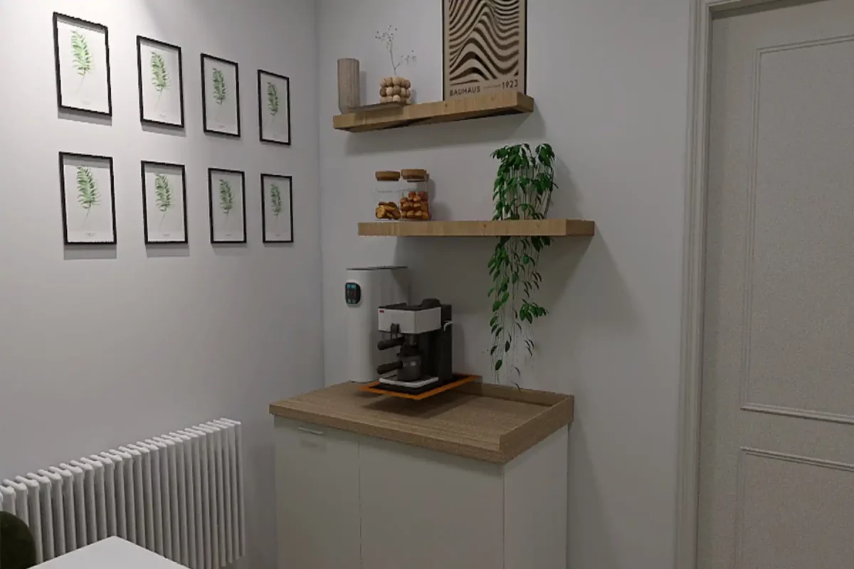 Rendering Aufenthaltsraum Pausenraum